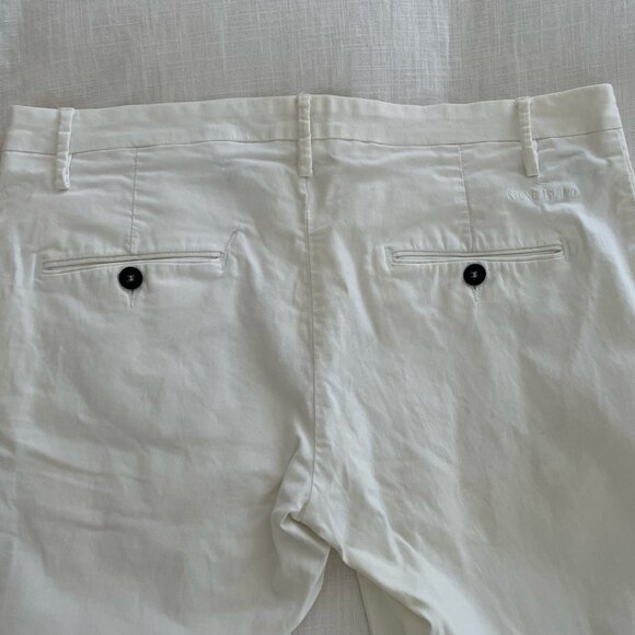 Stone Island mens white pants authentic size 34 cotton stretch cp - Picture 6 of 7